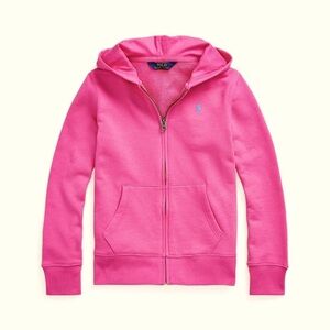 Polo Ralph Lauren Big Girls Terry Full-Zip Hoodie - Belmont Pink LARGE